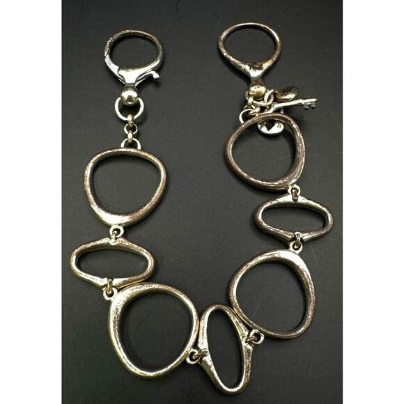 Vintage Fossil Silver-tone Oval Link Bracelet - Picture 7 of 7